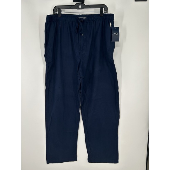 Polo Ralph Lauren Sleepwear Lounge Pants Drawstring Pony Navy Blue Mens Size XL - Picture 1 of 6